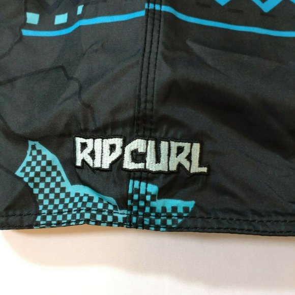 Rip Curl Black Blue Board Shorts Size 32 - Picture 5 of 11